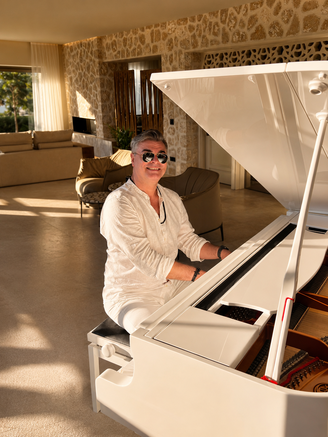 Moderner Keyboardunterricht München – Schülerin im Tonstudio